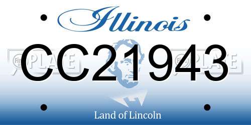 CC21943 Illinois License Plate