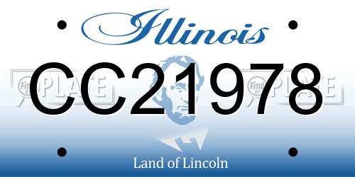 CC21978 Illinois License Plate