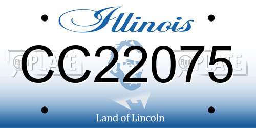 CC22075 Illinois License Plate