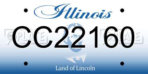 CC22160 Illinois License Plate