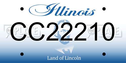 CC22210 Illinois License Plate