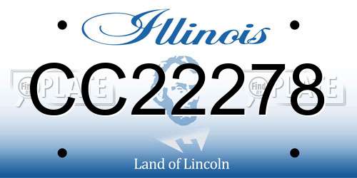 CC22278 Illinois License Plate