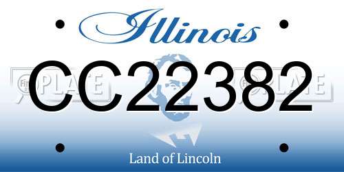 CC22382 Illinois License Plate