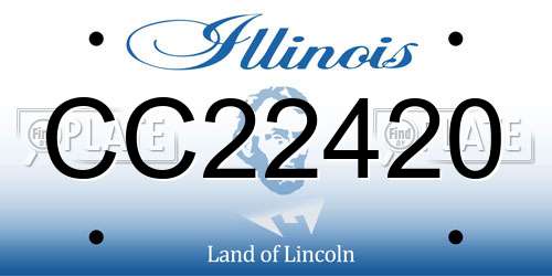 CC22420 Illinois License Plate