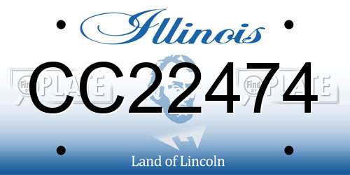 CC22474 Illinois License Plate