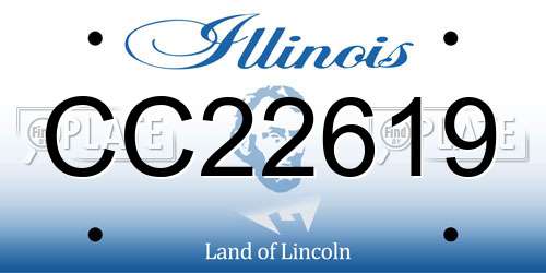 CC22619 Illinois License Plate