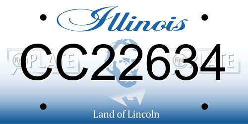 CC22634 Illinois License Plate