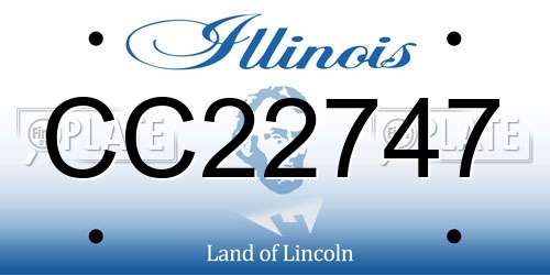 CC22747 Illinois License Plate