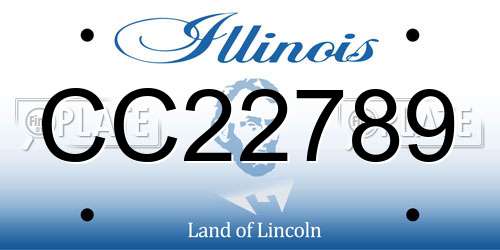 CC22789 Illinois License Plate