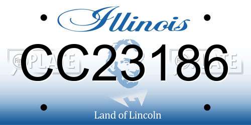 CC23186 Illinois License Plate
