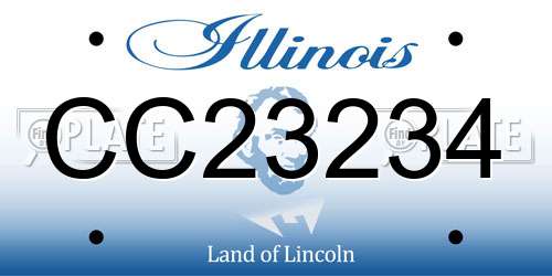 CC23234 Illinois License Plate