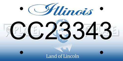 CC23343 Illinois License Plate
