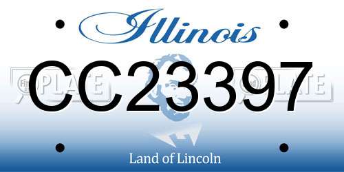 CC23397 Illinois License Plate