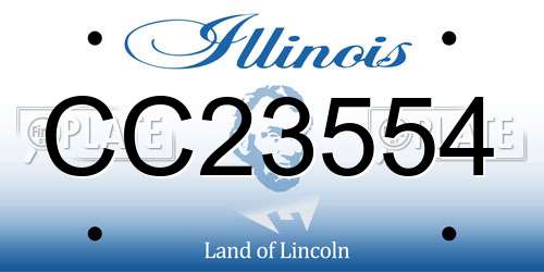 CC23554 Illinois License Plate