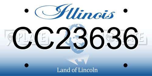 CC23636 Illinois License Plate