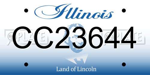 CC23644 Illinois License Plate