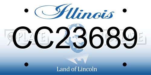 CC23689 Illinois License Plate