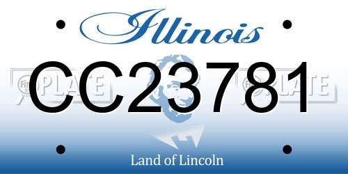 CC23781 Illinois License Plate