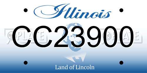 CC23900 Illinois License Plate
