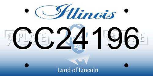 CC24196 Illinois License Plate