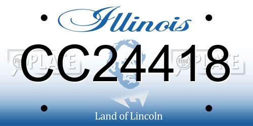 CC24418 Illinois License Plate