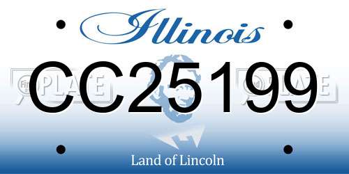CC25199 Illinois License Plate