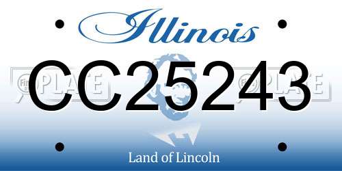CC25243 Illinois License Plate