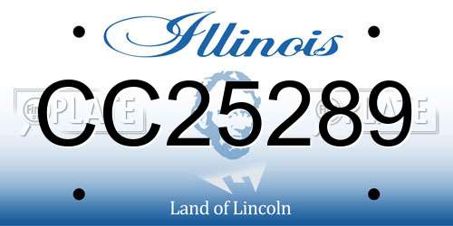 CC25289 Illinois License Plate