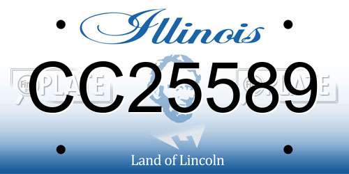 CC25589 Illinois License Plate