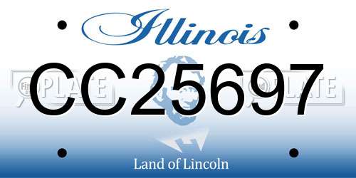 CC25697 Illinois License Plate