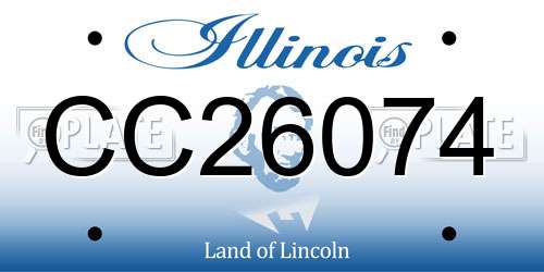 CC26074 Illinois License Plate