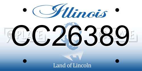 CC26389 Illinois License Plate