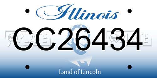 CC26434 Illinois License Plate