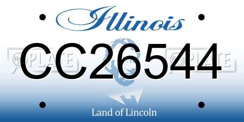 CC26544 Illinois License Plate