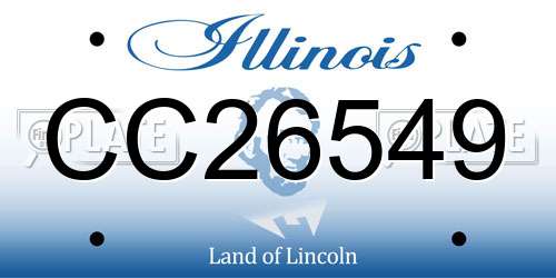CC26549 Illinois License Plate
