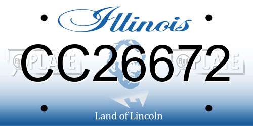 CC26672 Illinois License Plate