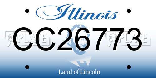 CC26773 Illinois License Plate