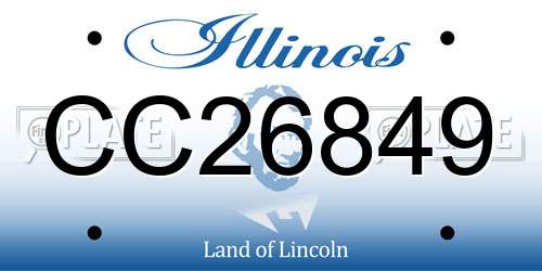 CC26849 Illinois License Plate