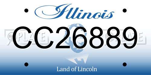 CC26889 Illinois License Plate