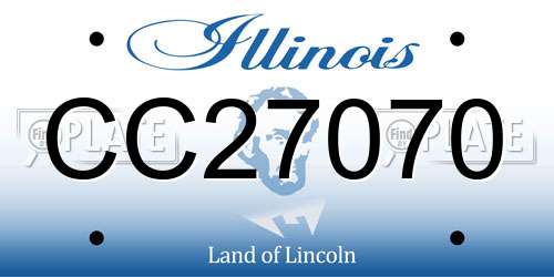CC27070 Illinois License Plate