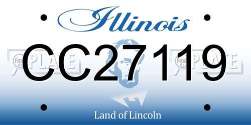 CC27119 Illinois License Plate