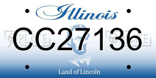 CC27136 Illinois License Plate