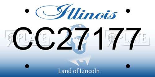 CC27177 Illinois License Plate
