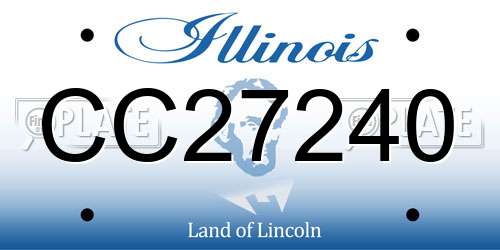 CC27240 Illinois License Plate