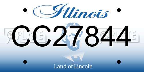 CC27844 Illinois License Plate