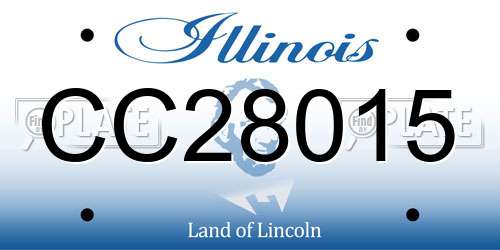 CC28015 Illinois License Plate