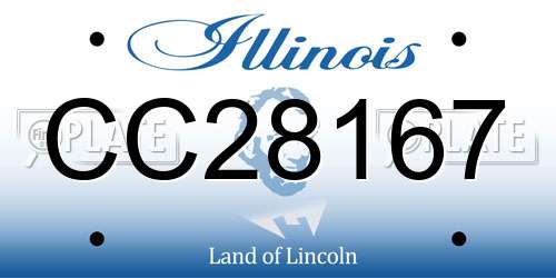 CC28167 Illinois License Plate