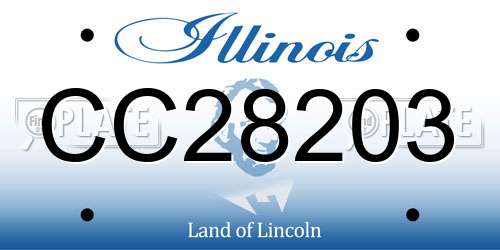 CC28203 Illinois License Plate