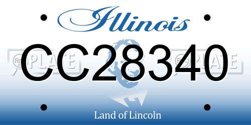 CC28340 Illinois License Plate