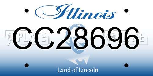 CC28696 Illinois License Plate